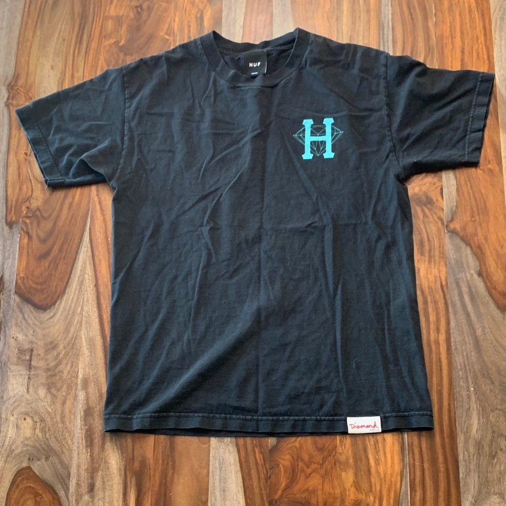 HUF X Diamond Supply Co Black Tee
